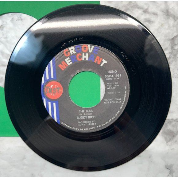 Buddy Rich The Bull 45 Jazz Funk Groove Merchant 1031 Promo - Picture 6 of 6